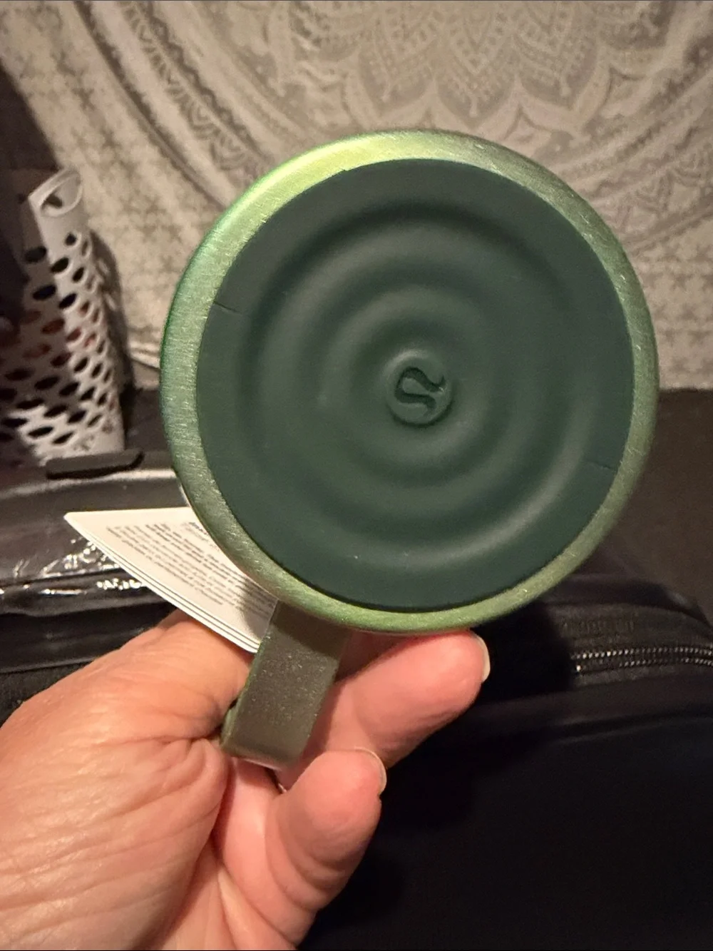 lululemon athletica Iridescent Green Travel Mug with Handle